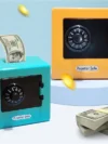 Mini Bank Money Box Retro Atm Rotating Password Cash Coins Saving Box Bank Safe Box Automatic Deposit Banknote Christmas Gift